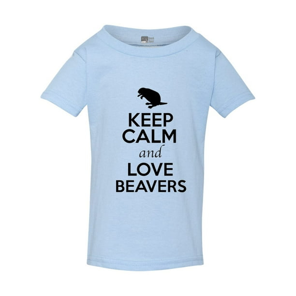 Junior Keep Calm And Love Beavers Rats Rodents Animal Lover Humor T-Shirt Tee 